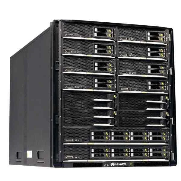 Huawei E9000 Blade Server Chassis, 16 slots, 12U, Redundant Power Supply, Redundant function modules , energy efficiency, GE, 10 GE, 40 GE, FC, FCoE, InfiniBand FDR switch module